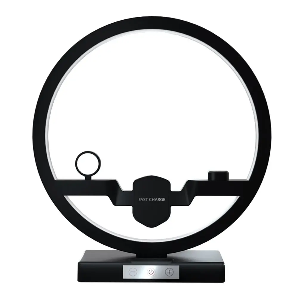 Настольная лампа 3 в 1 светодиодная док-станция для быстрой беспроводной зарядки