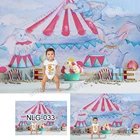 Фотофон акварель детская игровая площадка цирк Круизная палатка узор вечеринка Декор фотографический фон
