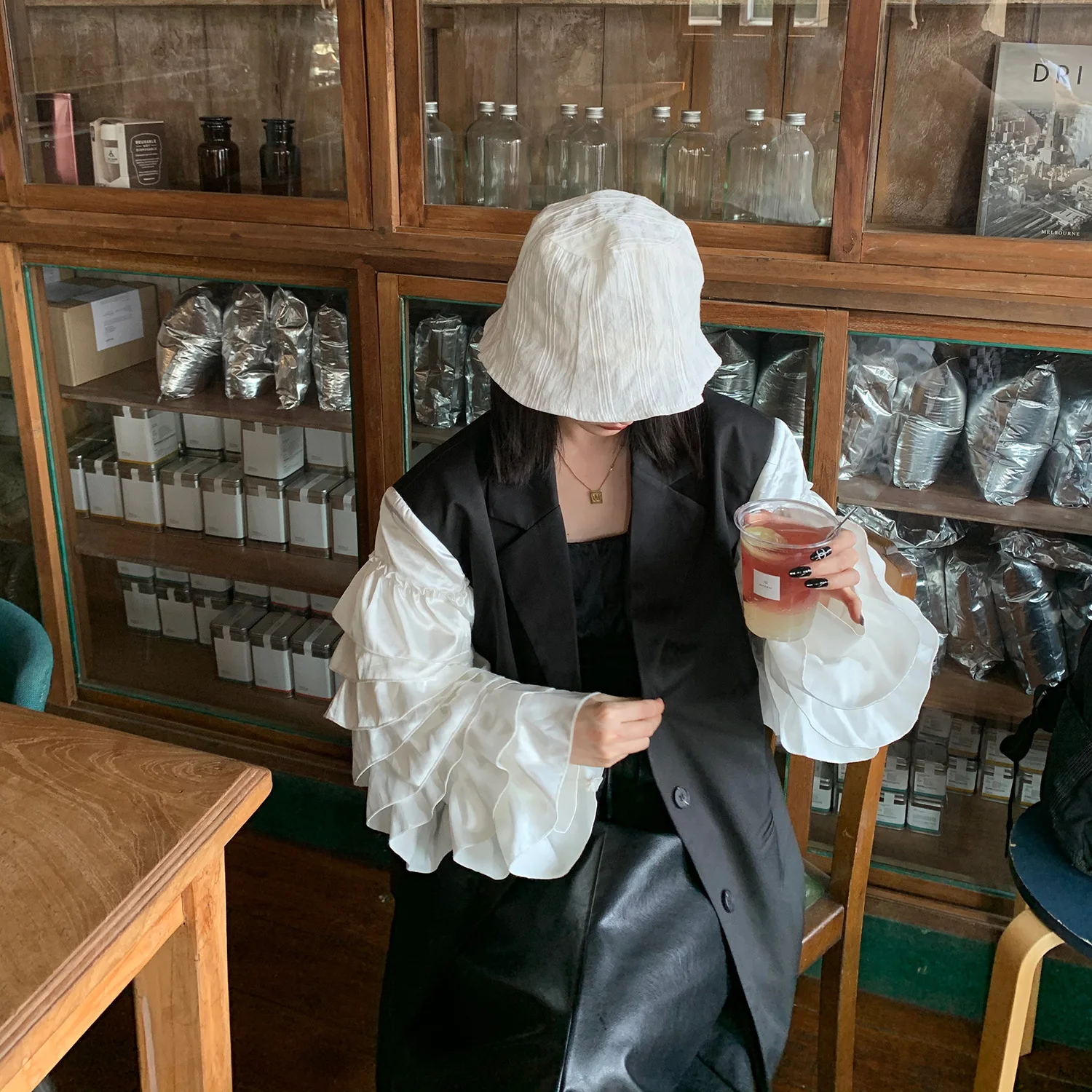 

han edition joker fisherman hat female chun xia sunshade bucket hats web celebrity with the face basin of small cap