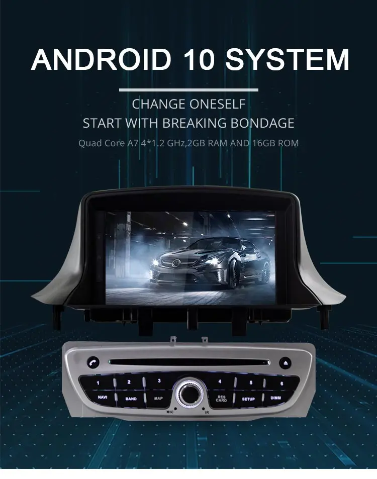 LJDA Android 10,0 автомобильный dvd-плеер для Megane Fluence 2009 2010 2011 Автомобильный мультимедийный плеер gps навигация 1 Din автомагнитола стерео