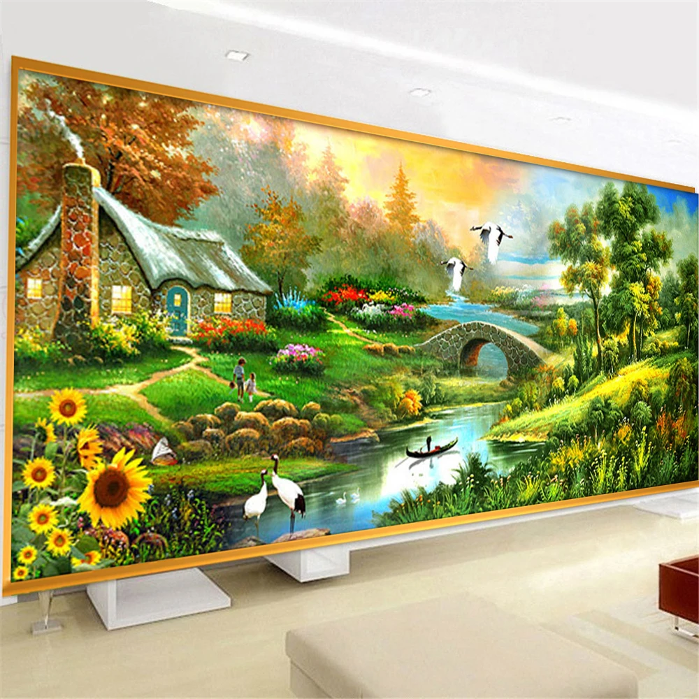 RAILONCH 5D алмазная картина полная дрель круглая Алмазная мозаика украшение для дома