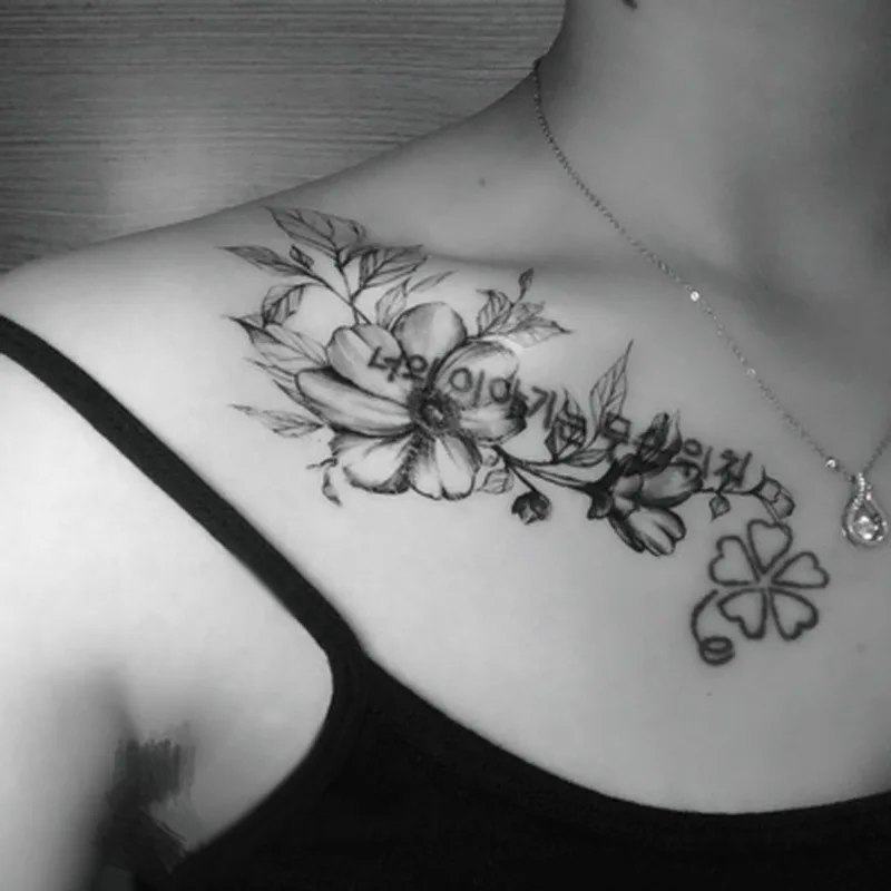 Водостойкая временная татуировка-наклейка 1 шт. сексуальные татуировки с цветами