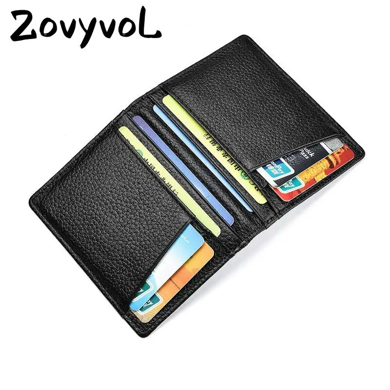 

ZOVYVOL 2023 New RFID Credit Card Holder Custom Name Wallet Cow Leather Card Holder Men Wallet Casual Purse Slim Mini Money Bag