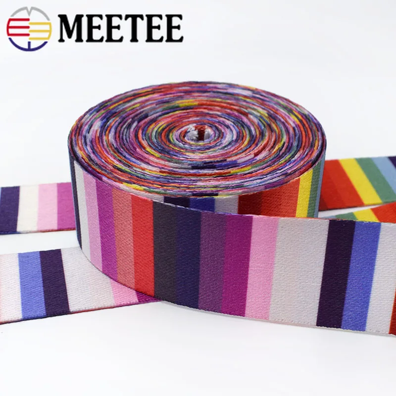 6m 36mm Polyester 1.1mm Thick Printed Stripe Webbings Tapes Bag Strap Belt Ribbons for DIY Bias Binding Sewing Accessories | Дом и сад