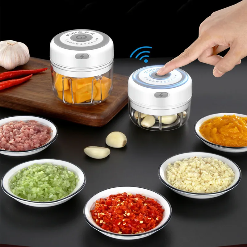 free shipping electric garlic crusher vegetable meat grinder garlic press mini processor usb smart gadgets kitchen accessories free global shipping
