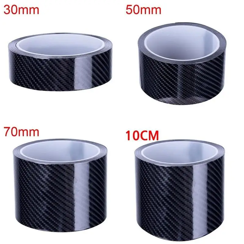 

3D Carbon Fiber Car Sticker DIY Paste Protector Strip Auto Door Sill Side Mirror Anti Scratch Tape Waterproof Protection Film