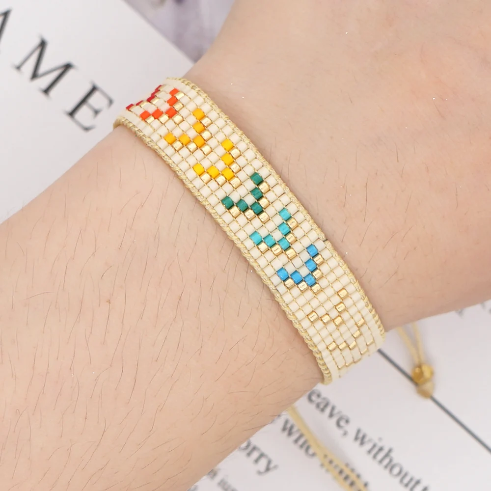 

Go2Boho Arrow Pattern Bracelets Bohemian Miyuki Bracelet Designer Gift Friendship Pulsras Adjustable Woven Jewelry Wholesale