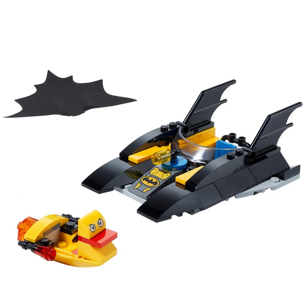 Конструктор супергерой летучая мышь лодка пингвин фигурки оружия MOC наборы