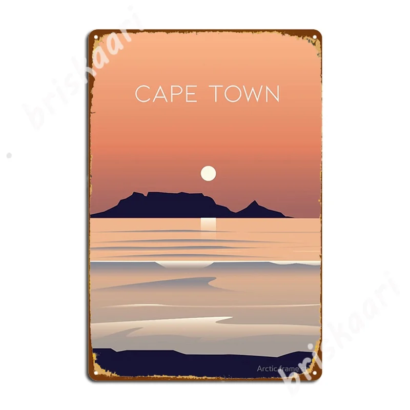 Дорожный плакат Кейптаун Южная Африка пляжный с принтом Britannica стол гора