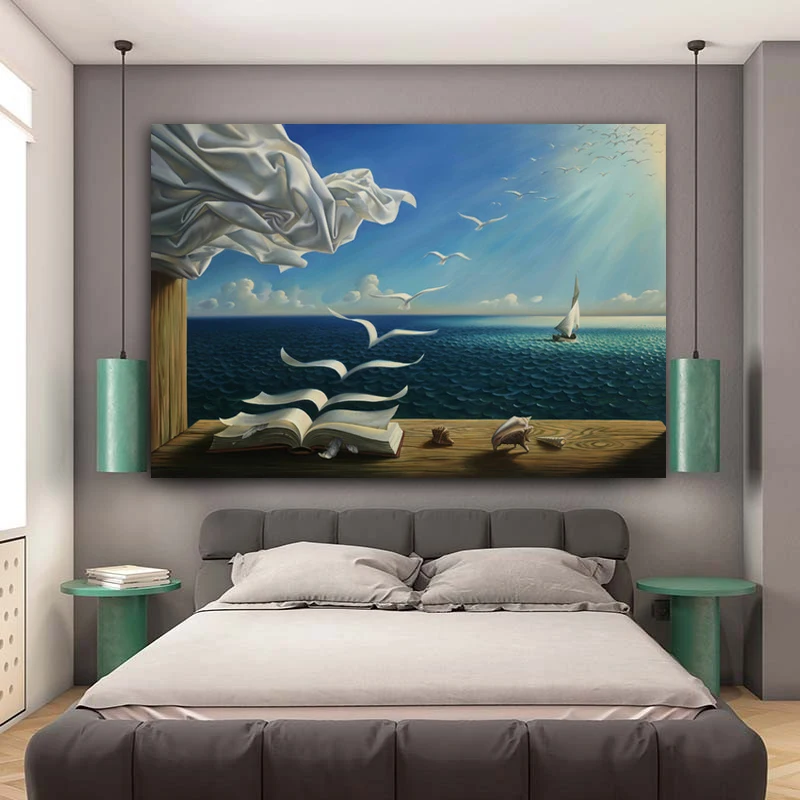 RELIABLI ART Salvador Dali Sea Waves Картина на холсте настенная художественная картина для гостиной Современное украшение домашний декор