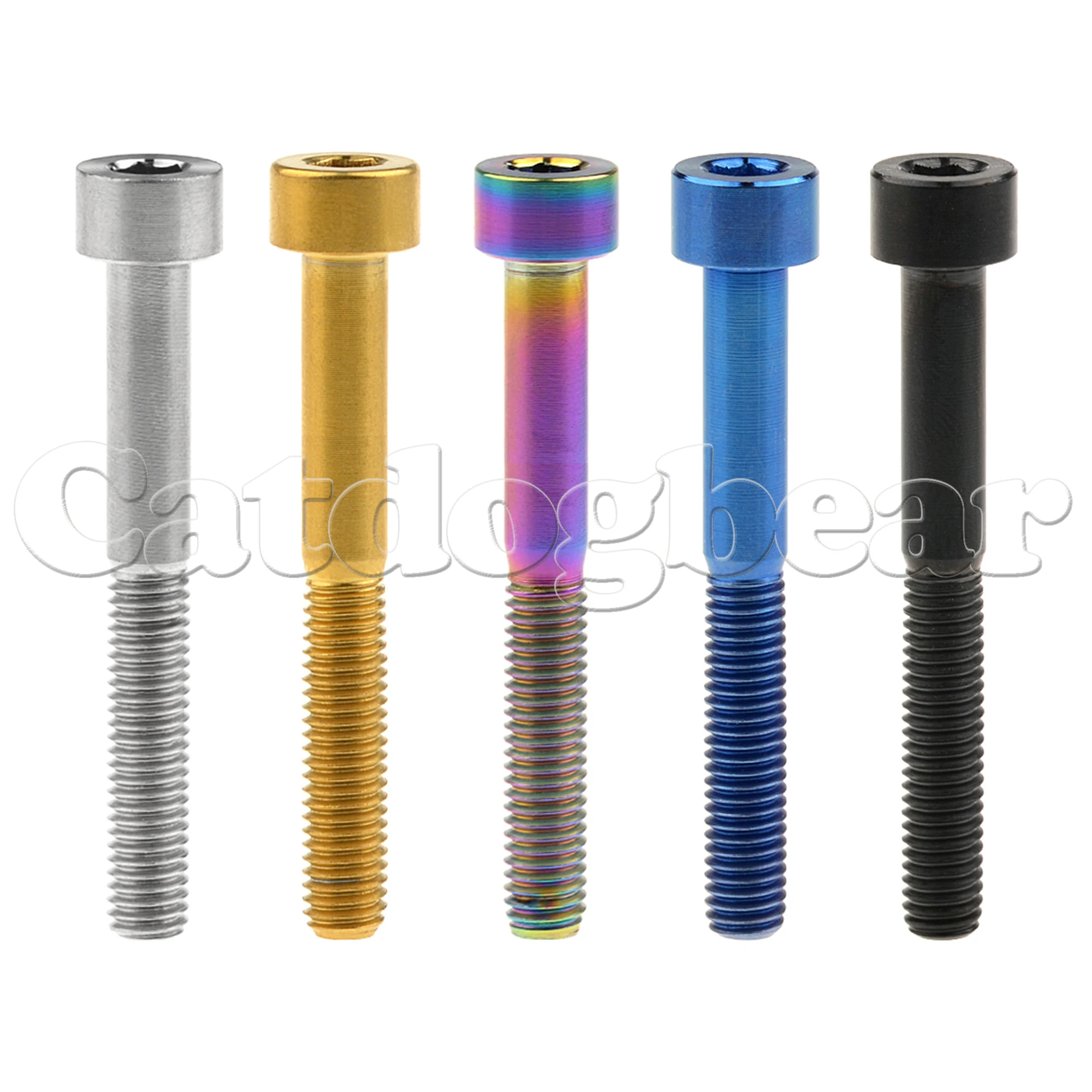 

Catdogbear Titanium Ti M5x40mm Hex Head Bolts DIN912 Screws for Bike 4 PCS