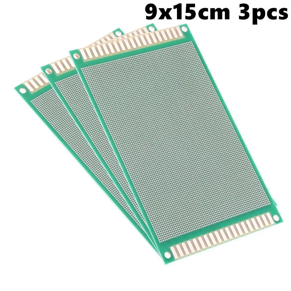 

9x15cm Double Sided Universal Printed Circuit Board for DIY Soldering 3pcs