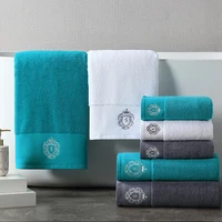 embroidered luxury crown hand face bathroom towel set beach towel 100 pakistan cotton satin face towel adults baby hand