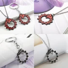 Металлические брелки для ключей с эмалью, косплей аниме Семь смертных грехов, татуировки мелиодаса, дракон, кольца для ключей для мужчинженщин, подарок для детей