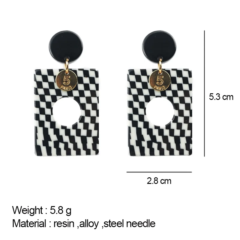 Женские акриловые серьги M & G из прозрачной смолы массивные Висячие Ювелирные