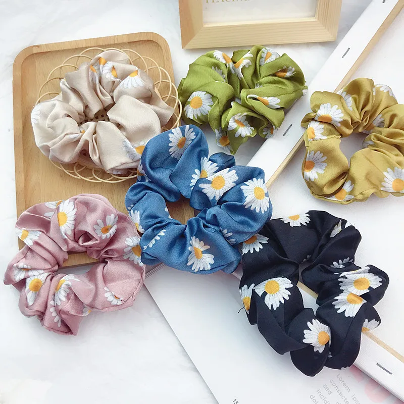 

Женская резинка для волос с цветами и маргаритками, 4,3 дюйма