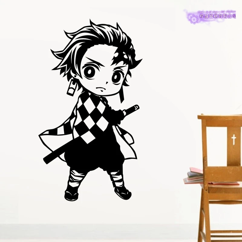 Наклейка на стену рассекающий демонов Kimetsu no Yaiba Виниловая наклейка Декор