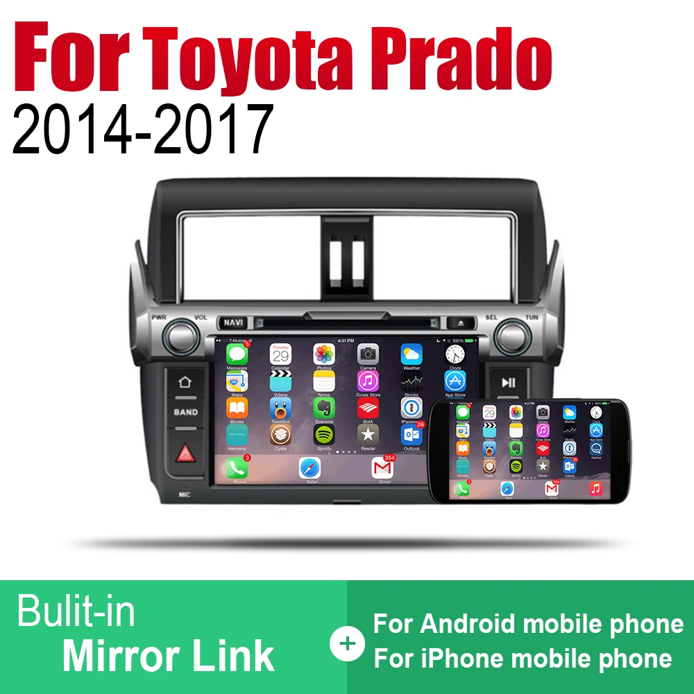 ZaiXi Авто DVD плеер GPS навигация для Toyota Land Cruiser Prado 2014 ~ 2017 автомобильный Android