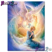 5d embroidery diy guardian angel mosaic cross stitch rhinestone square or round handmade home decoration gifts