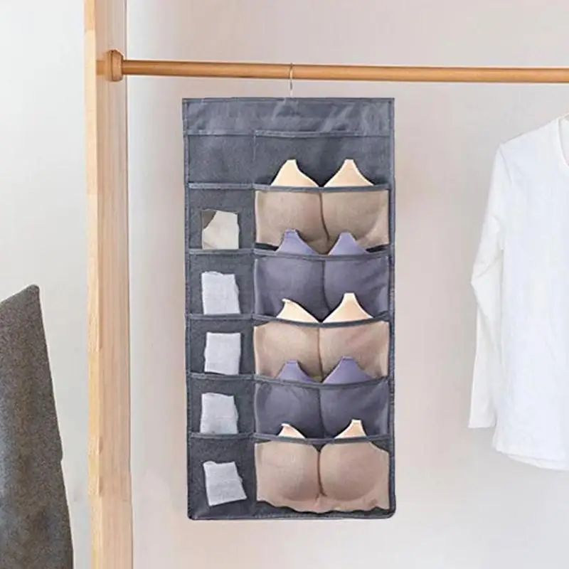 Многофункциональная складная сумка для хранения одежды прозрачная висячая
