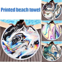 beach towel beach mat royalty rare geode round towel marble printed water absorb home outdoor swimming pool beach towel