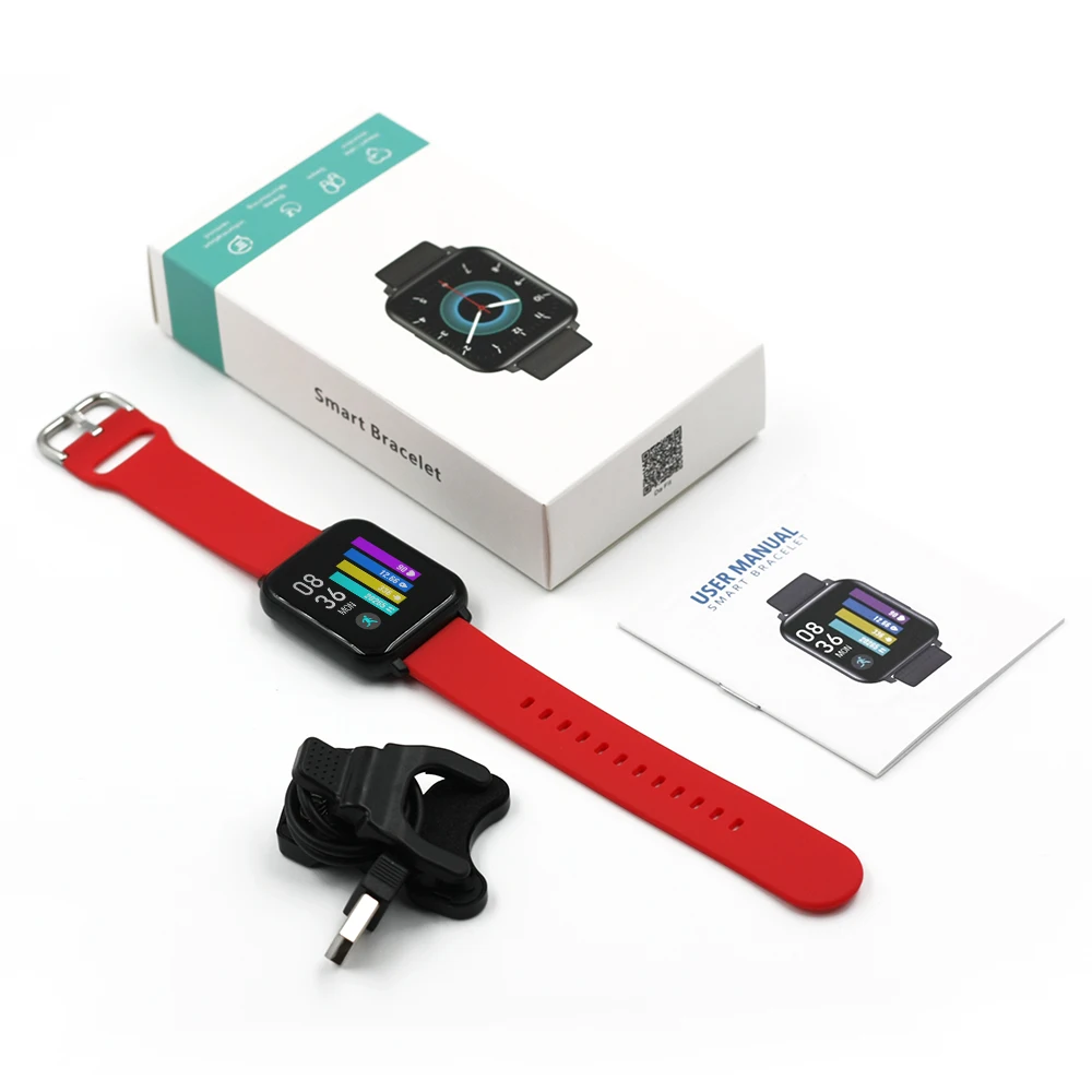 

1.55 Inch Morefit T82 Smart Watch Men Women Heart Rate Blood Pressure Activity Tracker Bluetooth Sports Bracelet For Andriod iOS