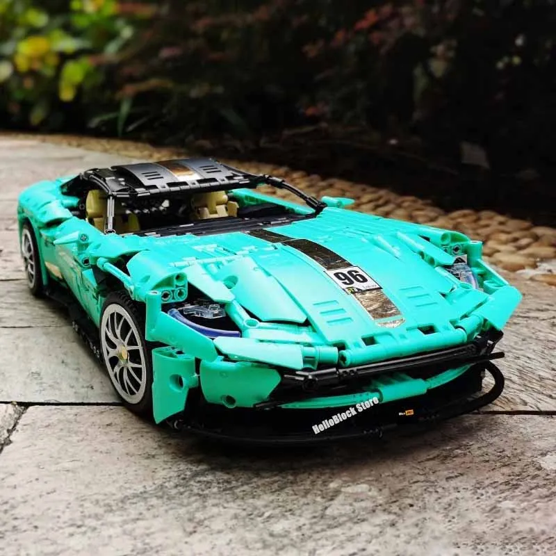

High-Tech Series Super Sports Car Building Block Famous Racing Bicycle Vehicle Modle Bicks MOC Toy For Kid Birthday Gift 2008PCS