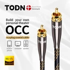 TODN Toslink цифровой волоконно-оптический аудиокабель 6N OCC штекер-штекер 75 Ом Премиум SPDIF коаксиальный RCA кабель для звуковой панели CD DVD TV