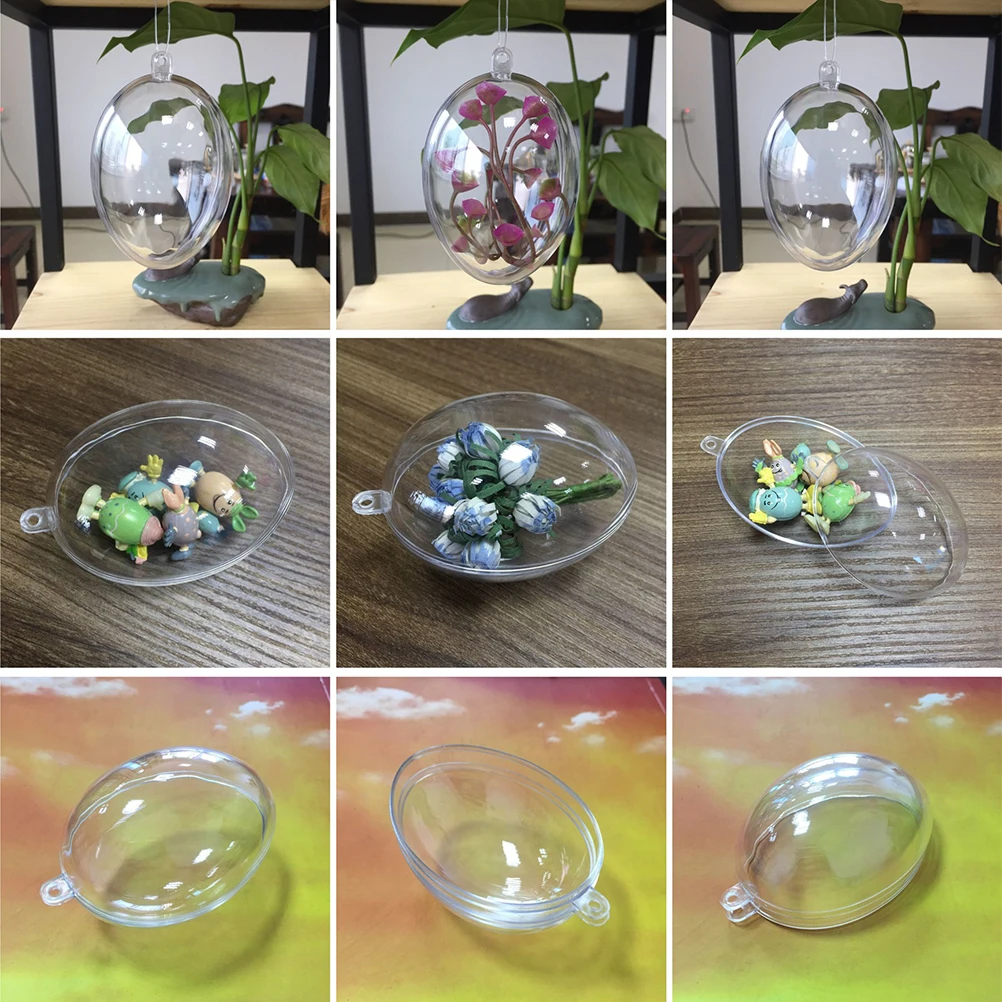 

10Pcs Creative And Funny Easter Egg Box Transparent Egg Box Decorated Party Supply Egg Packaging Box Can Hang Decorative Eggs