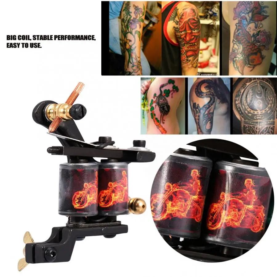 Ручка для татуажа профессиональная 10 основа катушки татуировки машина Дракон