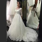 MYYBLE 2021 новый V образным вырезом с коротким рукавом Свадебные платья длинное кружевное платье с вышивкой Поезд свадебное платье элегантное платье размера плюс Vestido De Noiva