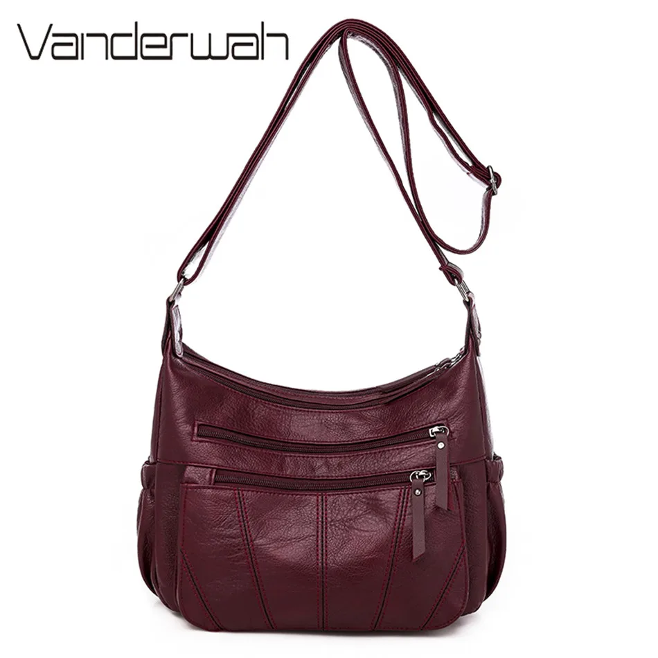 Женская сумка через плечо многослойные сумки на молнии для женщин роскошные 2020