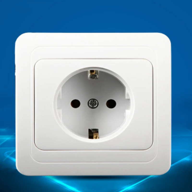 Настенный адаптер для зарядного устройства белый 16 А с заземлением панель из