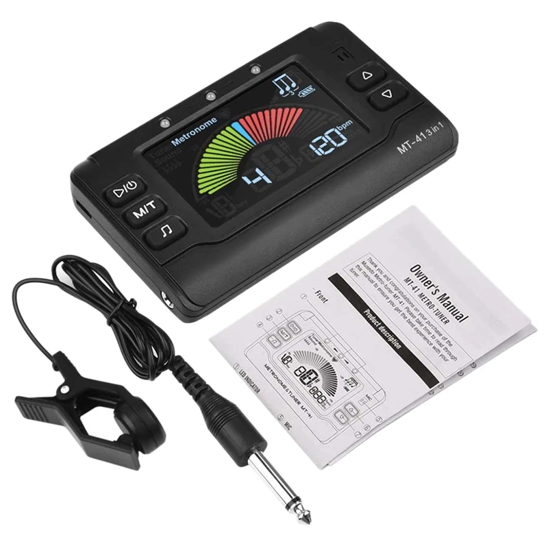 

MUSEDO MT-41 Guitar Tuner Metronome Digital Sensitive Metronome Tuner Clip 3 In 1 For Electric Guitar Tuning Bass Ukulele
