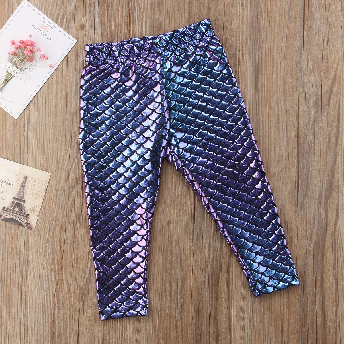 0-5T Kids Baby Girl Pencil Trousers Skinny Mermaid Shiny Fish Scale Slim Stretchy Leggings Toddler Girls Long Pants | Мать и ребенок