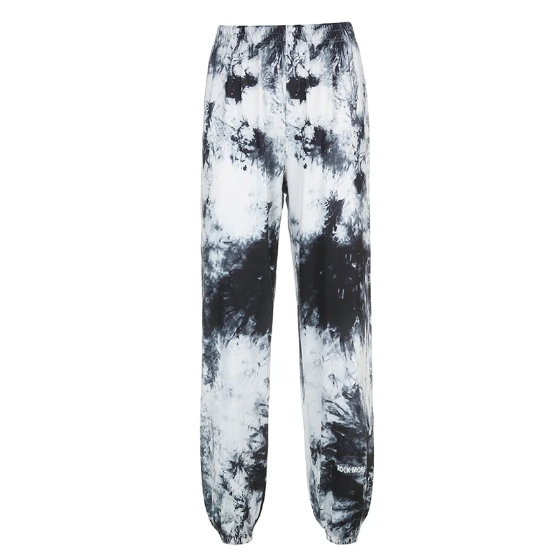 

Weekeep Tie Dye Print Casual Sweatpants Elastic High Waisted Jogger Women's Hip Hop Harem Pants Streetwear Baggy Trousers Ladies