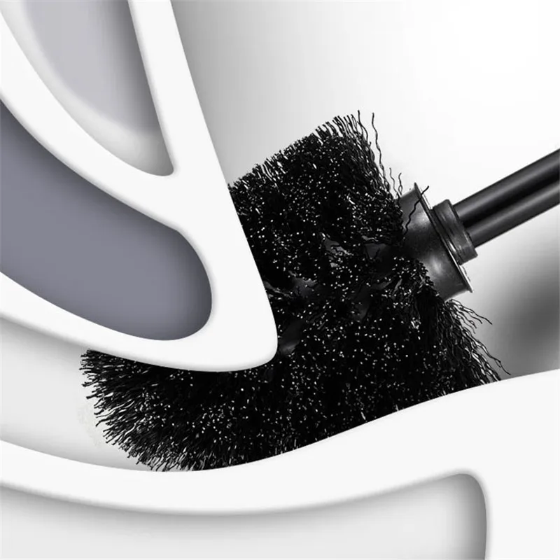 black toilet brush corner cleaning brush quick draining wall mounted and floor standing home cleaner tools bathroom accessories free global shipping