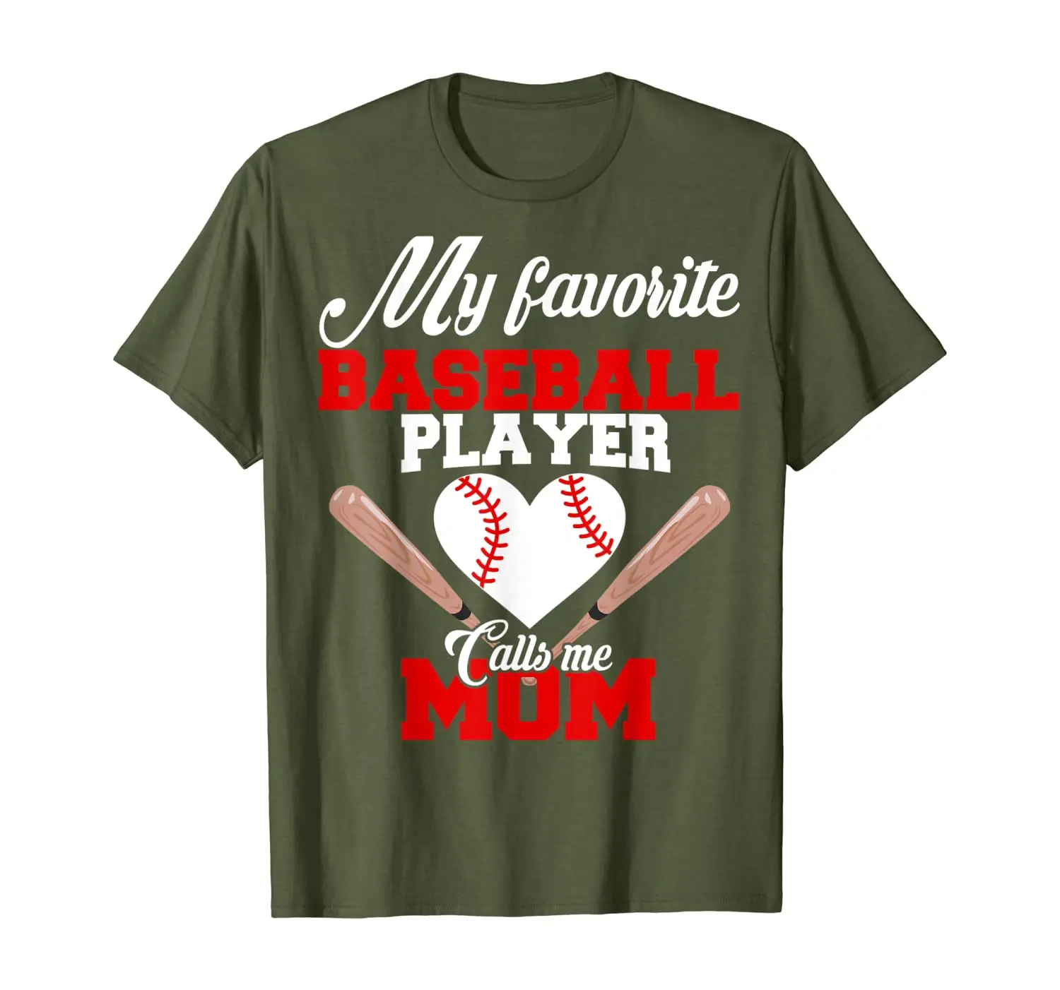 

My Favorite Baseball Player Calls Me Mom T Shirt Women Gift