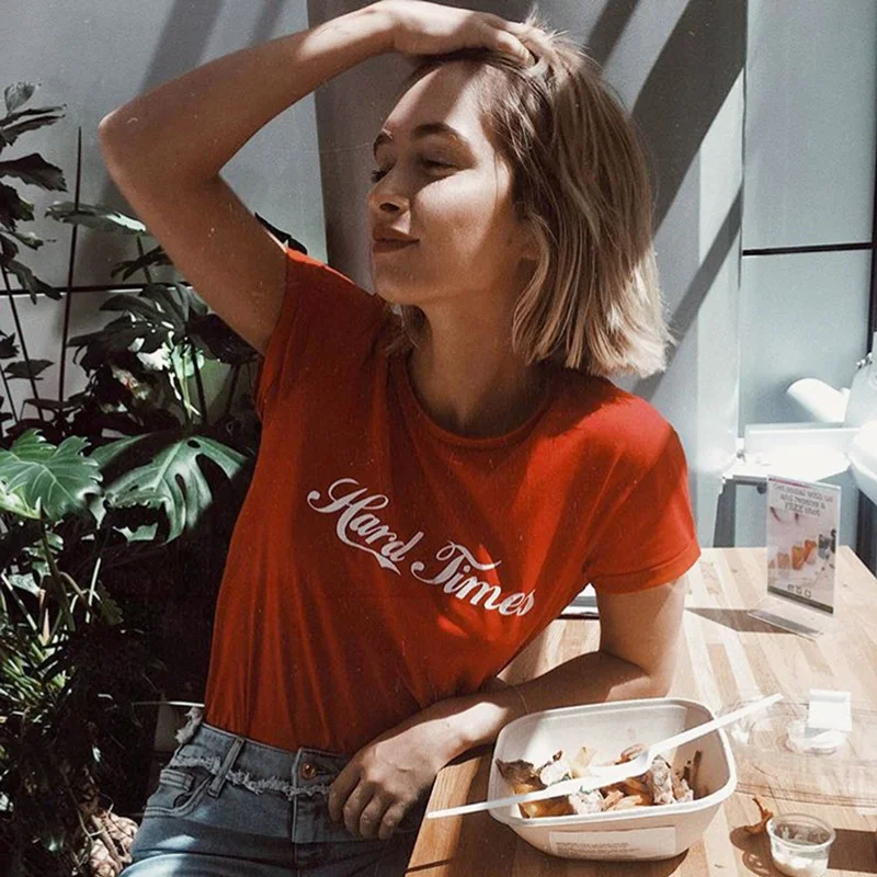 

Summer new Arrivals style letter print short sleeve T-shirt for women Free shipping