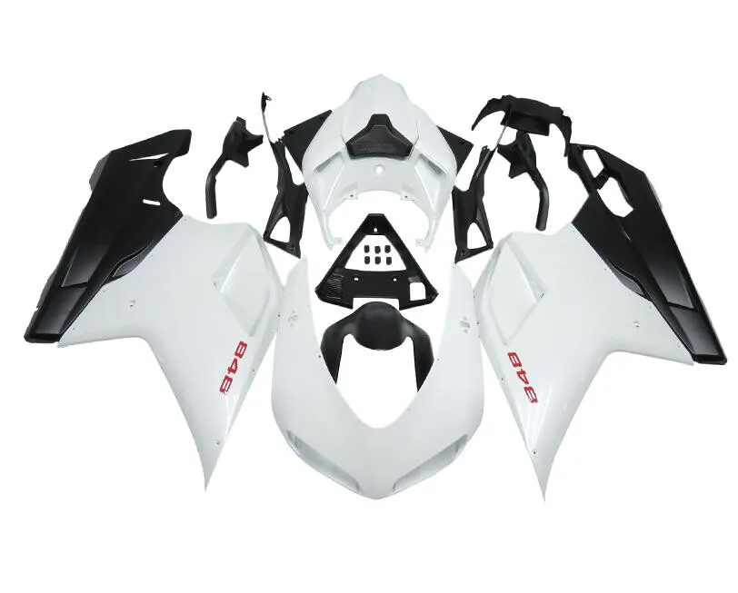 

4 подарка, новый комплект обтекателей из АБС-пластика для Ducati 848 evo 1098 1198 1198s 2007 2008 2009 2010 2011 2012, черный и белый