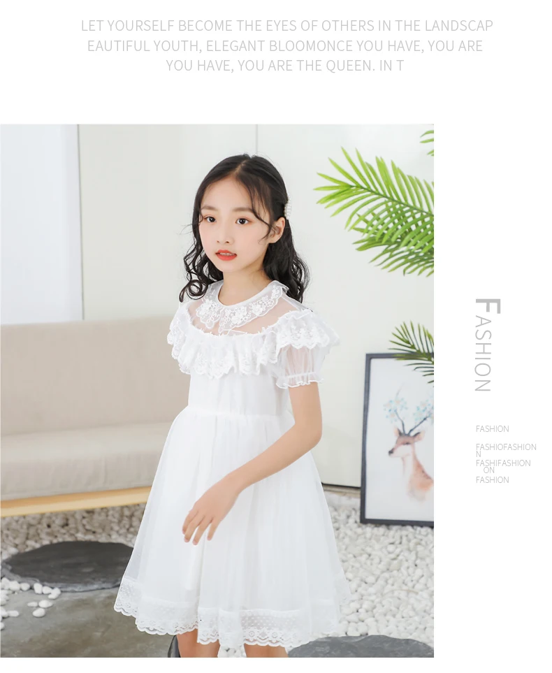 Princess Dress New Arrival Dresses For Girls Lace Gauze Tutu Birthday Party Dress Gift White Flower Girl Costume