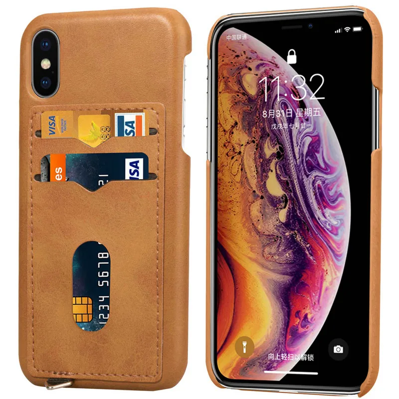 Роскошный чехол из искусственной кожи для iPhone XS MAX чехол-накладка держатель для карт защитный чехол для iPhone 11 Pro X XR XS Max 8 7 6 Plus