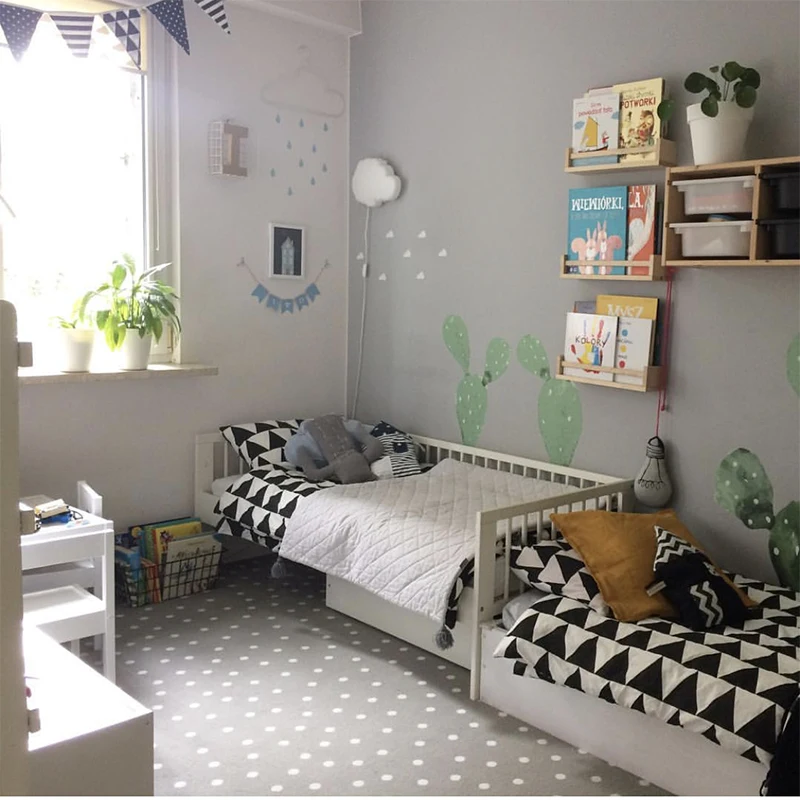 Настенный стикер для детской комнаты украшение дома кактуса зеленые наклейки