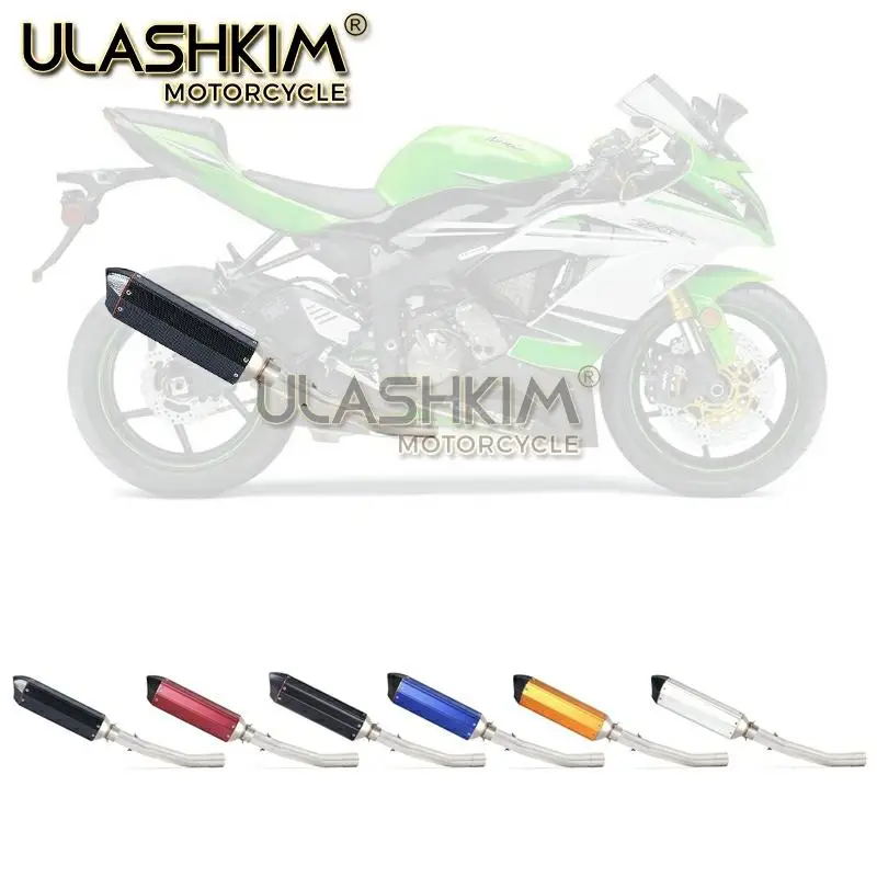 Motorcycle Exhaust Escape Muffler Middle Contact Pipe Full System Slip on For KAWASAKI ZX 10R ZX10R ZX-10R 2008 2009 2010 |