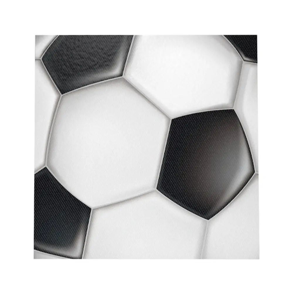 Белые футбольные тематические салфетки для вечеринок одноразовые принты на день