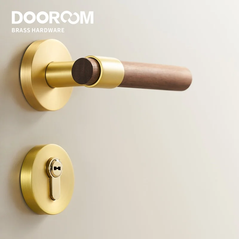 Dooroom латунный ореховый дверной замок набор современный интерьер спальня ванная
