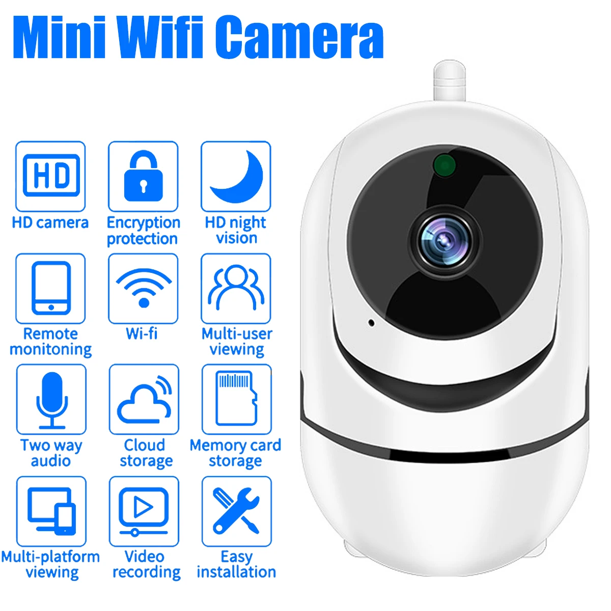 IP-камера для домашнего видеонаблюдения HD 360 P Wi-Fi ночное видение | Электроника