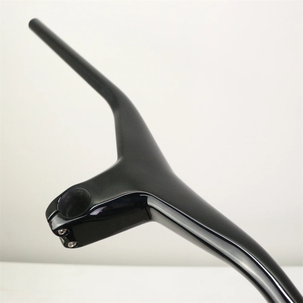 Carbon mtb integrated handlebar UD Matte Glossy carbon XC mountain bike frame with stem all one piece -17 degree bar | Спорт и