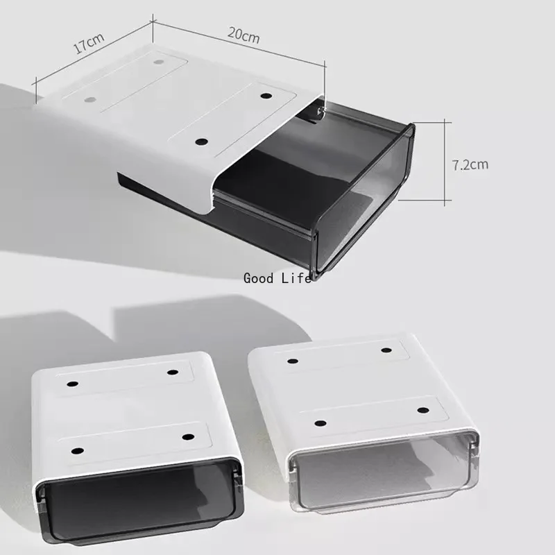 

Drawer Pencil Tray Self-Adhesive Hidden Organizer Pen Box Barrel Sundries Storage Box Storage Drawers Office Drawer Organizer