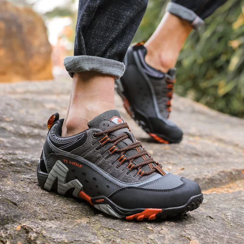 2021 Platform Non-slip Hiking Shoes Men Outdoor Waterproof Sneakers Men Breathable Couple Trekking Sport Shoes Camping Shoes Men